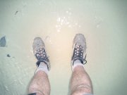 Schritt f�r Schritt werden die Schuhe vermatschter und schwerer !