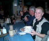 Gem�tliches Steak-Dinner in der Dining-Hall