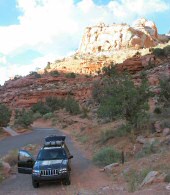 Die traumhaft sch�n gelegene Campsite im Calf Creek
