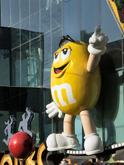 Das M&M-M�nnchen als Wahrzeichen von M&M auf dem Strip