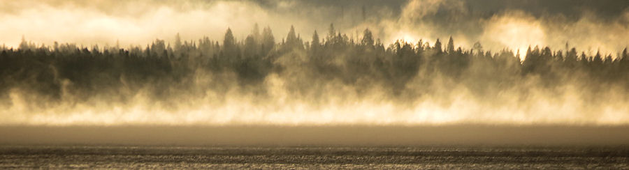 Yellowstone Nebel �ber dem Lake